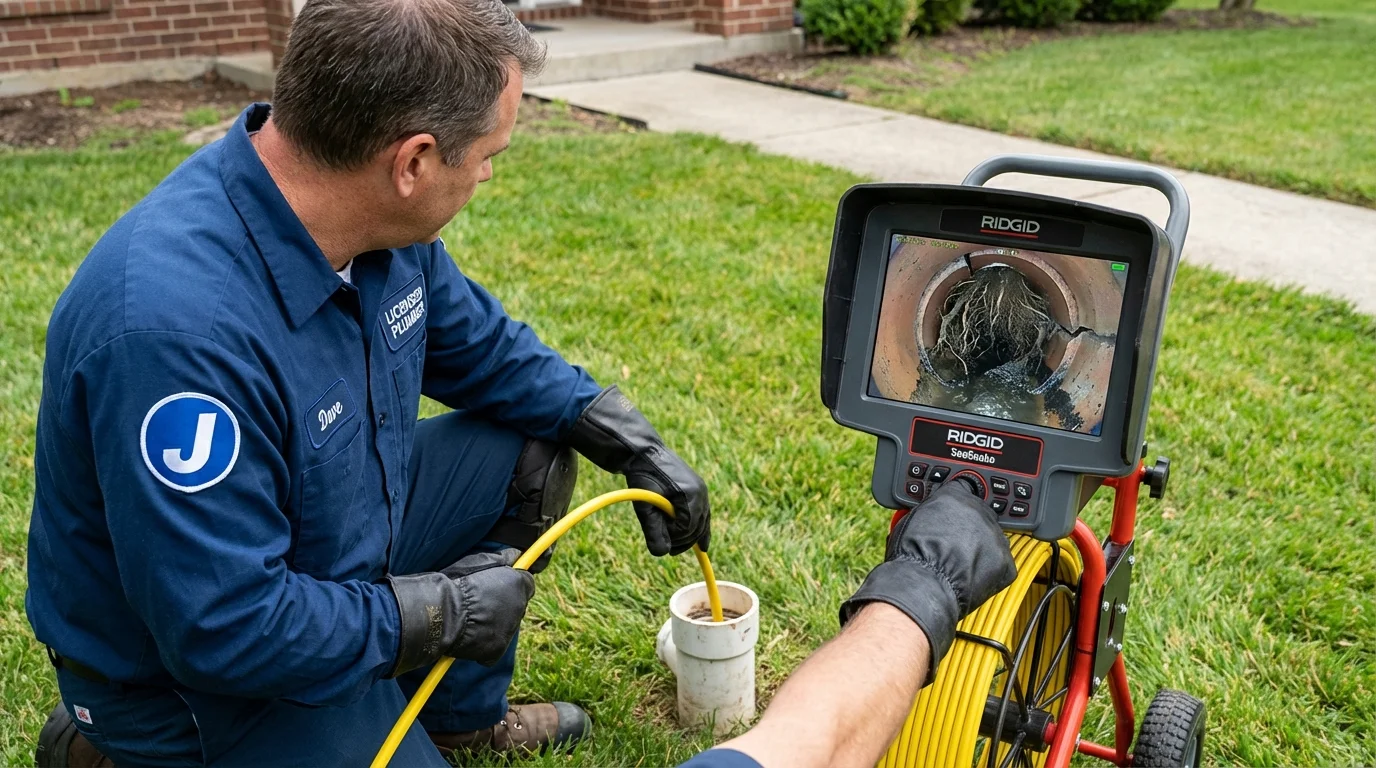 Sewer camera inspection being performed by Johns Plumbing LLC in Granite