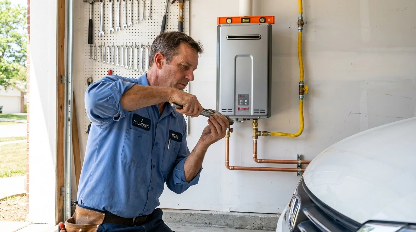 Tankless water heater installation by a Johns Plumbing LLC plumber in Granite